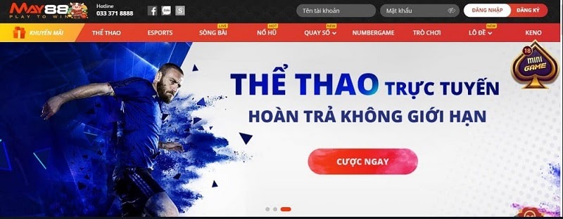 Hoàn trả lên đến 1% không giới hạn tiền cược mỗi ngày tại nhà cái May88