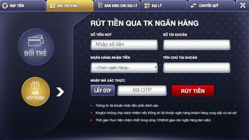 Cách rút tiền tại 52Labai com