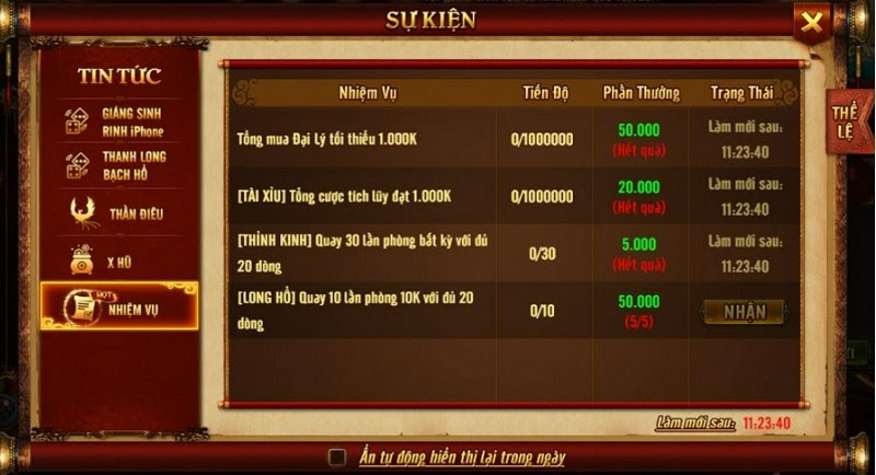 Chương trình khuyến mãi tại cổng game Vua win