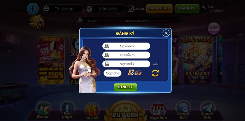 Đăng ký Game bin68 Club
