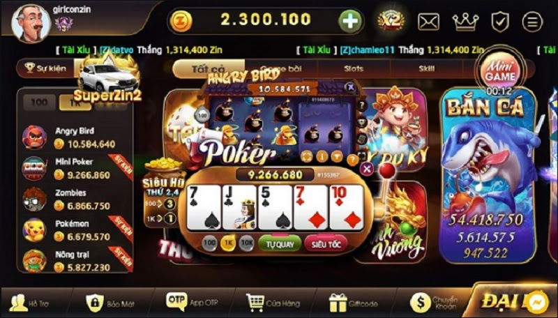 Game bài đổi thưởng zindo club