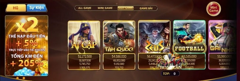 Giao diệ Game Big88 Club