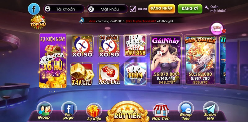 Giao diện Game bin68 Club