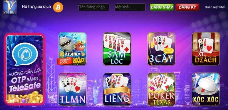 Kho game Vinbet club 