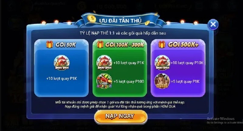 Khuyến mãi hấp dẫn tại cổng game g9 Club