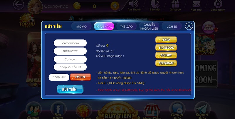 Rút tiềnGame bin68 Club