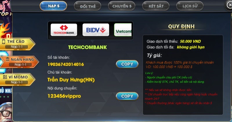 Thanh toán Big888