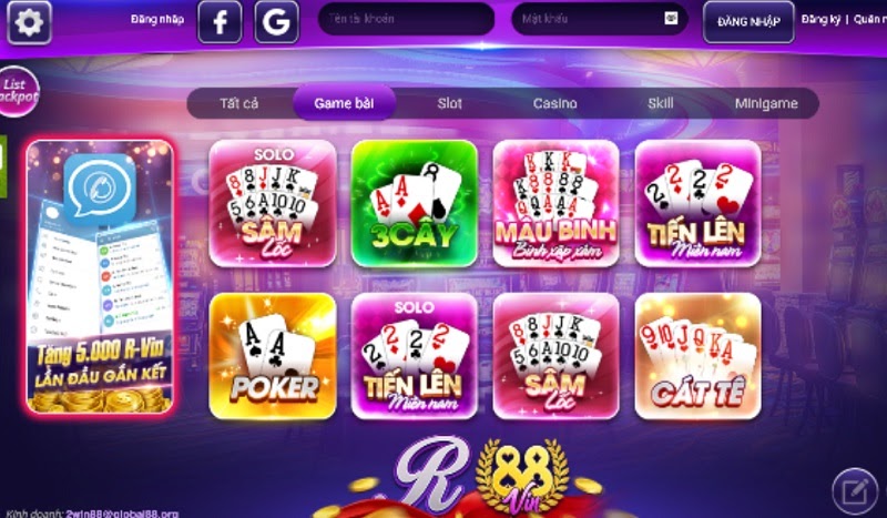 Chuyên mục game bài hấp dẫn tại địa chỉ giải trí R88 Club