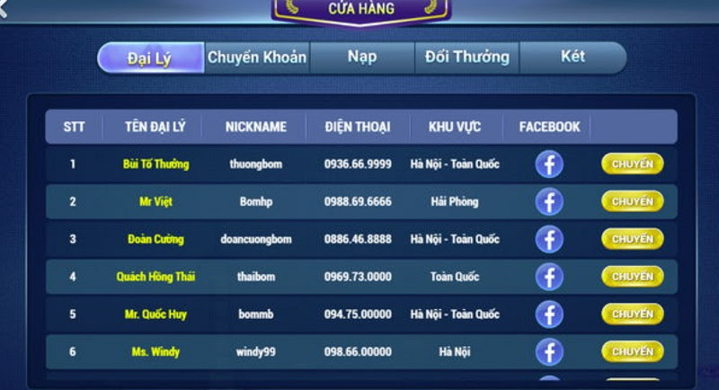 Nạp tiền Bomtan win 