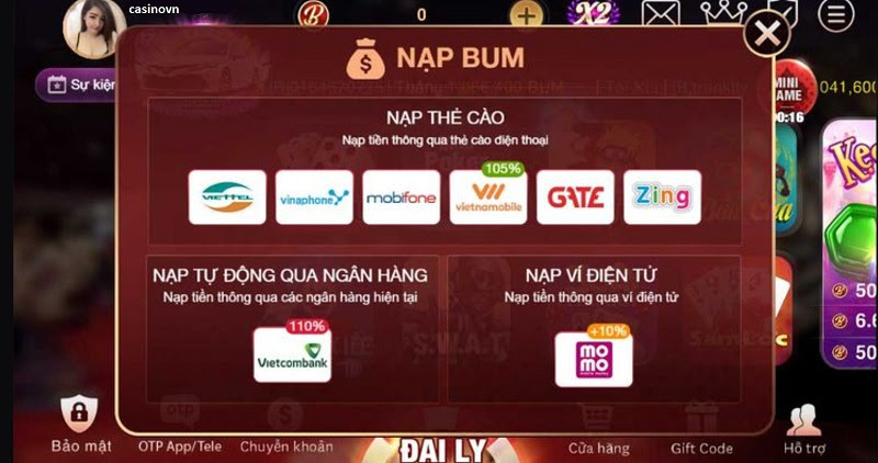 Nạp tiền Bum Club