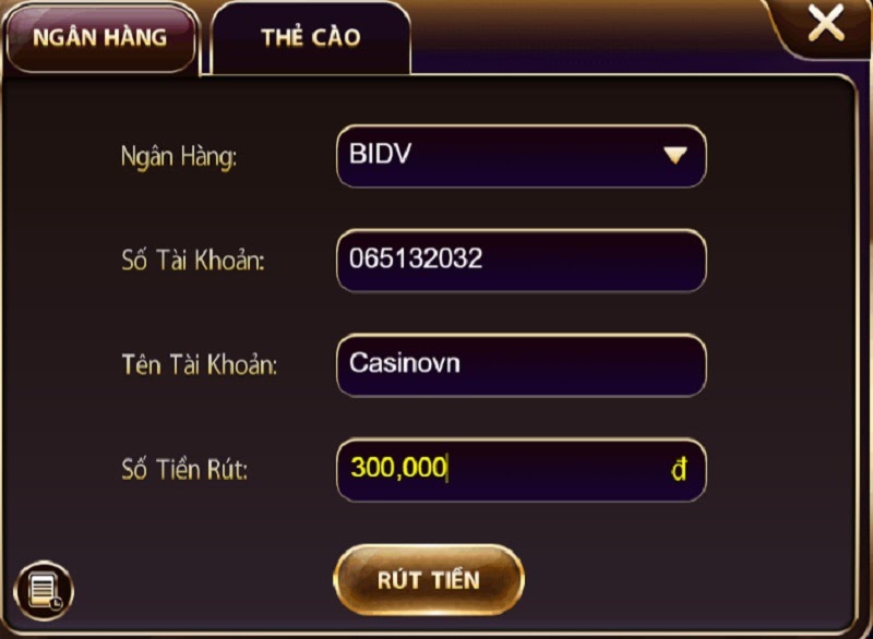 Rút tiền Vin88