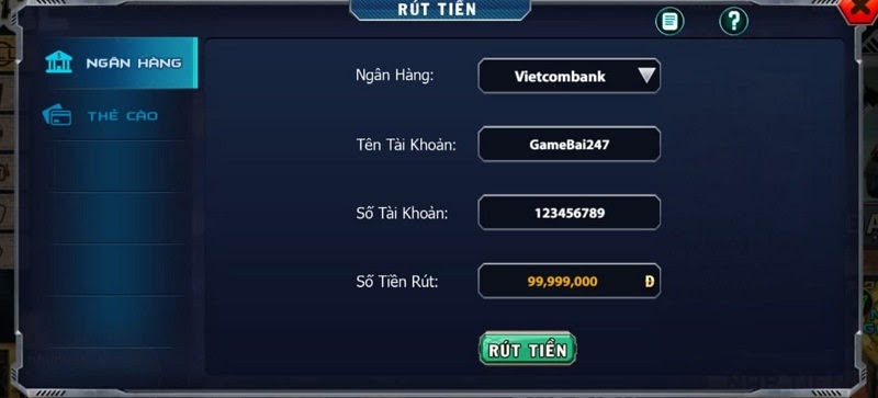 Rút tiền B52 Club