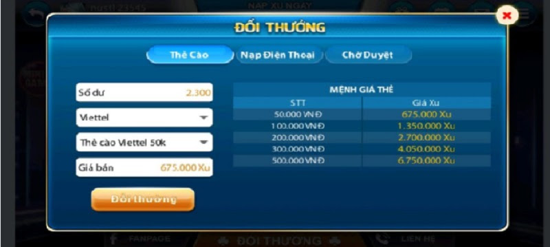 Đổi thưởng Su500