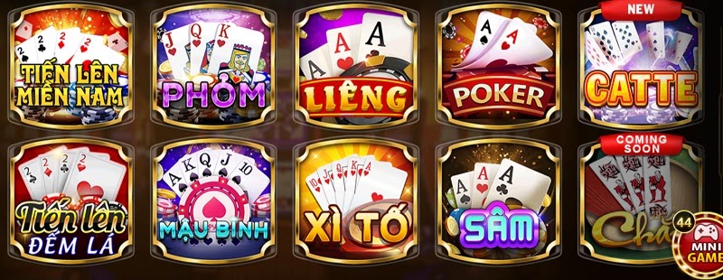 Đa dạng game bài đổi thưởng tại Ric Win