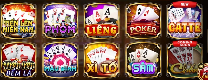 Đa dạng game bài đổi thưởng tại Top88