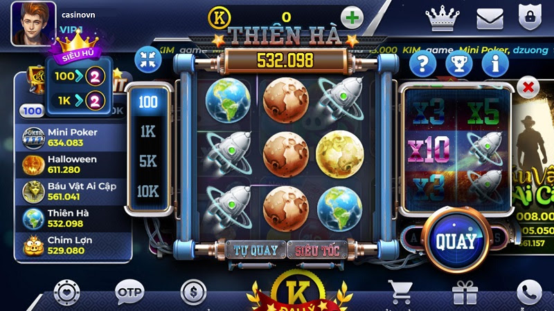 Quay slot Bạch Kim Club