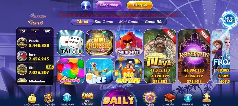 Đồ họa đẹp hút hồn trên giao diện của game bài uy tín SumVip