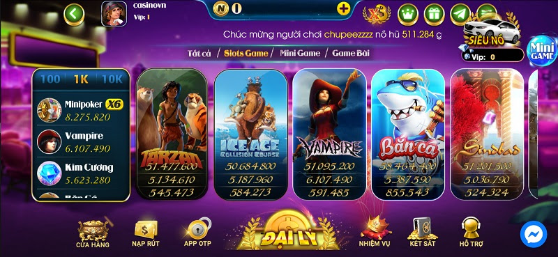 Giao diện Nohu Club