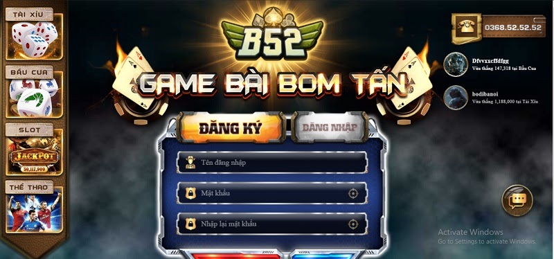 Đăng kỳ tài khoản B52 Club