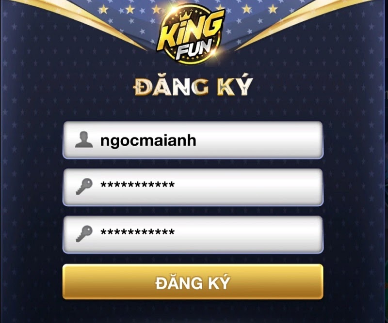 Đăng ký tài khoản King Fun
