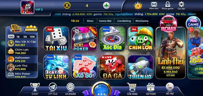 Hệ thống game bài Bạch Kim Club