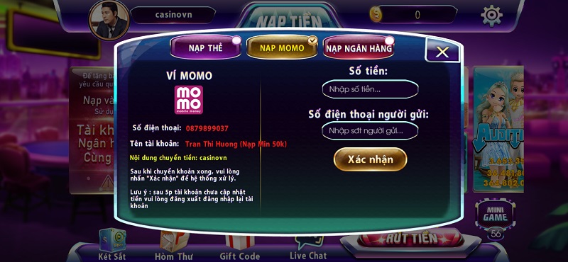 Nạp tiền G65 Club