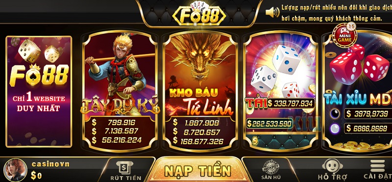 Giao diện Fo88 Club