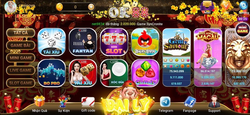 Giao diện OK88