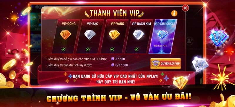 Lên thành viên VIP tại NPlay