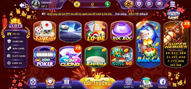 Giao diện Kem Vin