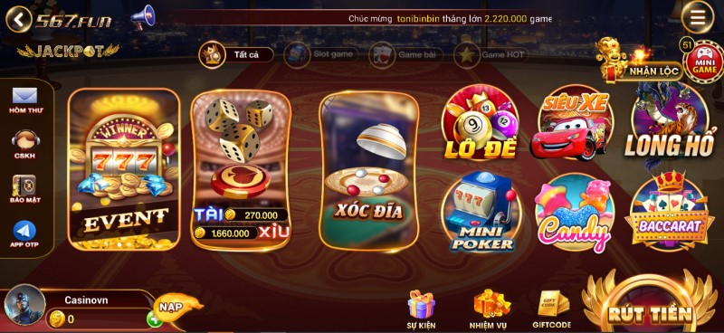 Giao diện 567 Fun