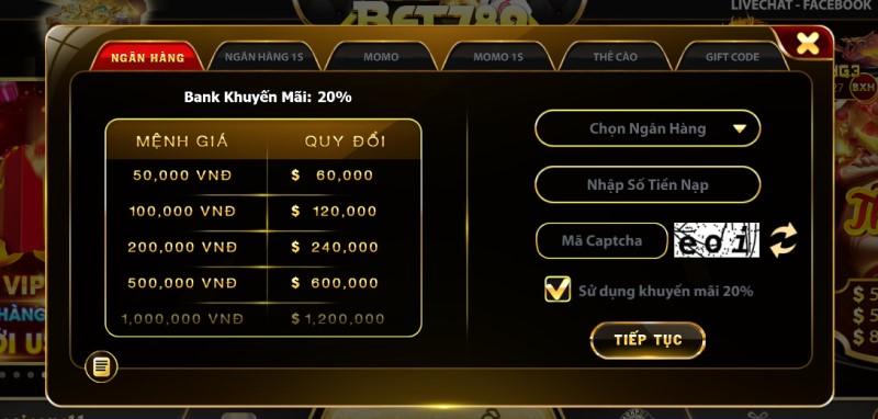 Nạp tiền Bet789 Vin