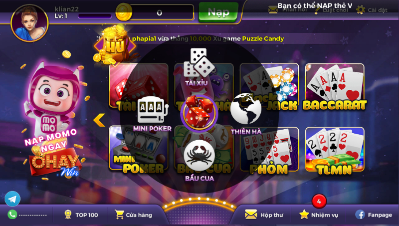 Mini game có giao diện độc đáo, thiết kế năng động