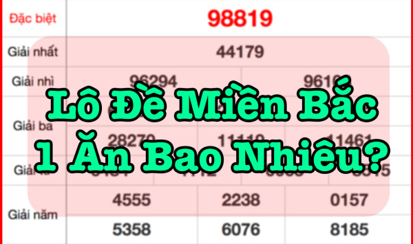 1 điểm lô miền Bắc dao động trong khoảng từ 21,000đ đến 23,000đ