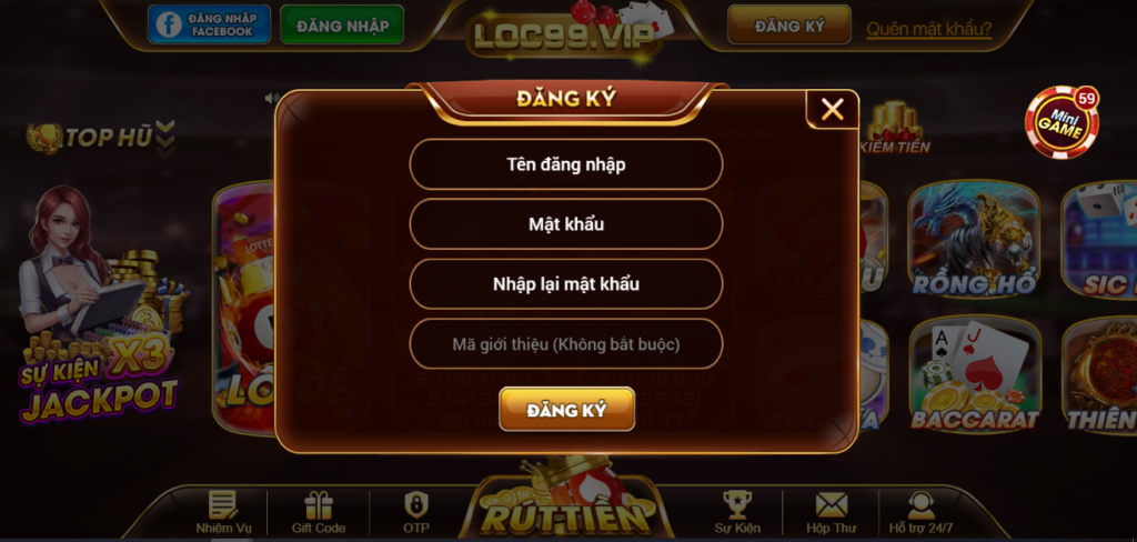 Bạn sẽ có ngay tài khoản tại cổng game với vài thao tác đơn giản