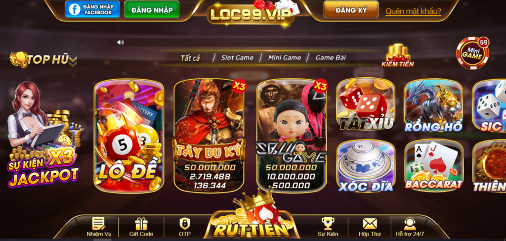 Giao diện cổng game thu hút người chơi ngay lần truy cập đầu