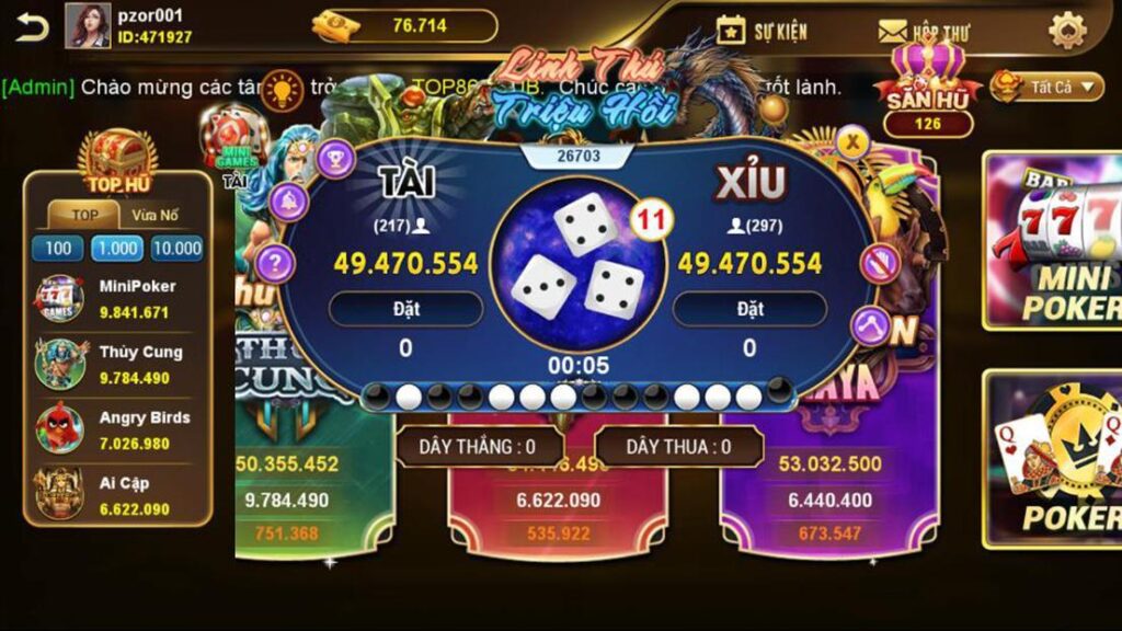Giao diện của cổng game không chỉ tinh tế mà còn đẳng cấp