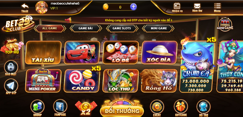 Hệ thống trò chơi của cổng game này khá là độc lạ