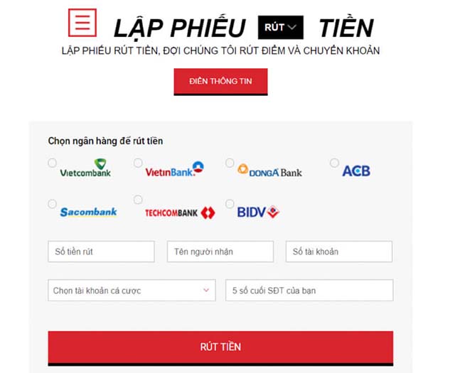 Nhập đầy đủ thông tin bắt buộc